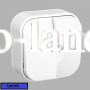 Lectris выключатель двухклавишный наружный белый LCE004  